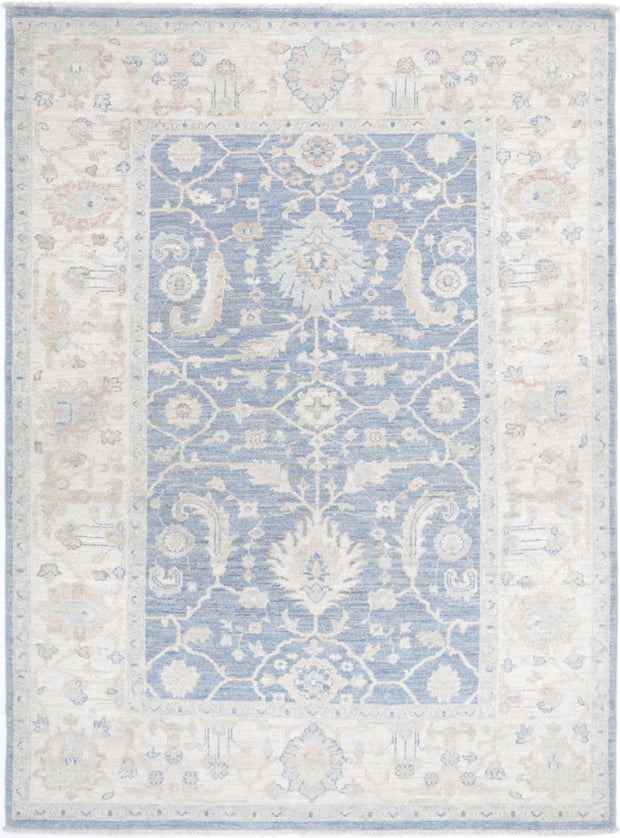 Hand Knotted Serenity Wool Rug 4' 2" x 5' 9" - No. AT27797