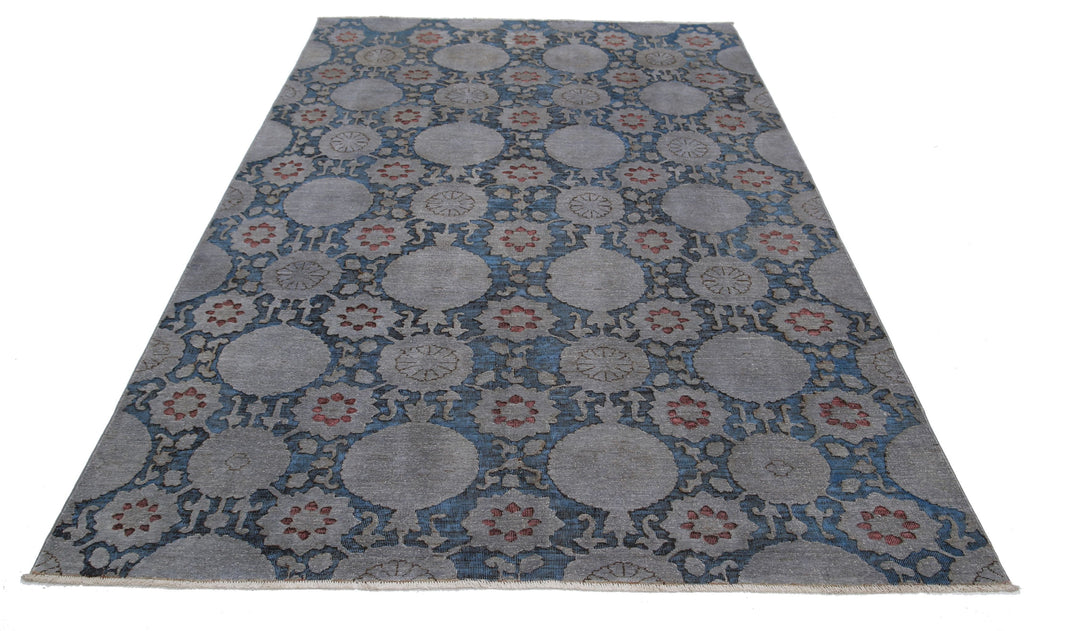 Hand Knotted Onyx Wool Rug 5' 9" x 8' 3" - No. AT61018