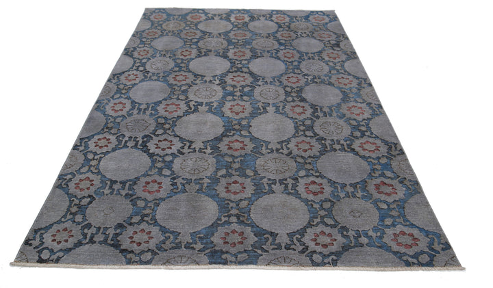 Hand Knotted Onyx Wool Rug 5' 9" x 8' 3" - No. AT61018