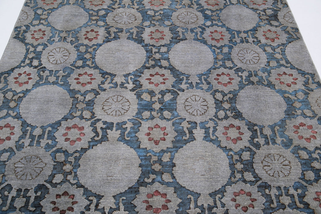 Hand Knotted Onyx Wool Rug 5' 9" x 8' 3" - No. AT61018
