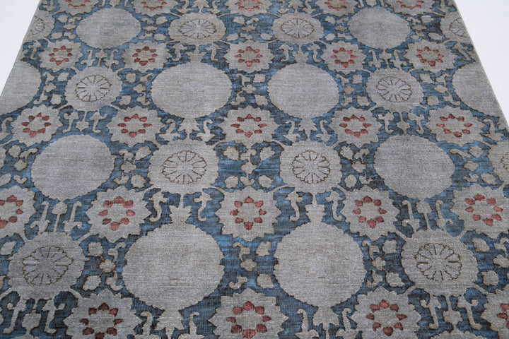 Hand Knotted Onyx Wool Rug 5' 9" x 8' 3" - No. AT61018