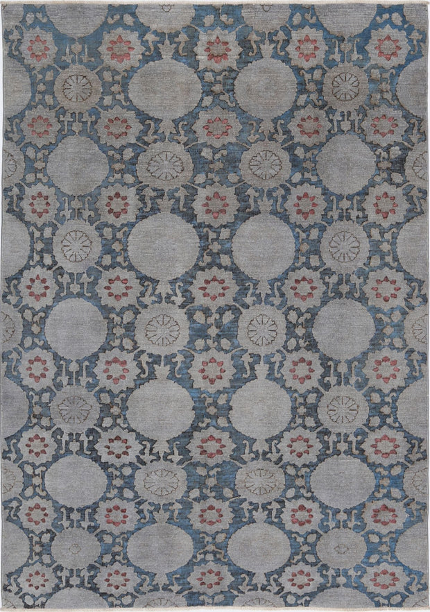Hand Knotted Onyx Wool Rug 5' 9" x 8' 3" - No. AT61018