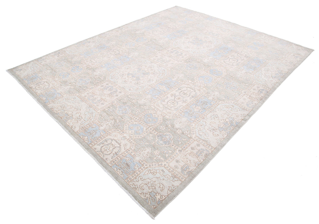 Hand Knotted Serenity Wool Rug 7' 8" x 9' 8" - No. AT58861