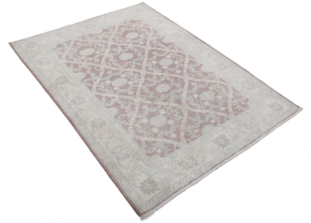 Hand Knotted Serenity Wool Rug 4' 2" x 5' 9" - No. AT43671