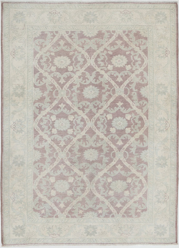 Hand Knotted Serenity Wool Rug 4' 2" x 5' 9" - No. AT43671