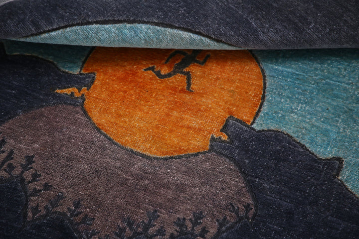 Hand Knotted Overdye Wool Rug 2' 9" x 4' 0" - No. AT88581