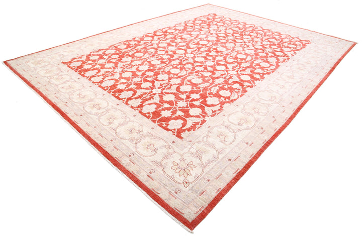 Hand Knotted Ziegler Tabriz Wool Rug 9' 11" x 13' 7" - No. AT50499