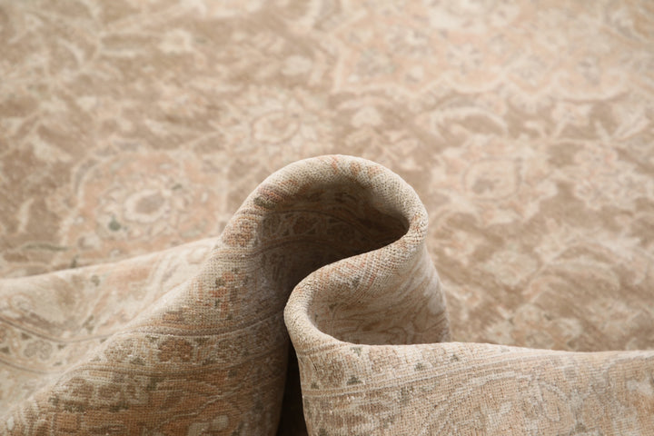 Hand Knotted Vintage Persian Kashan Wool Rug 9' 5" x 13' 3" - No. AT15332