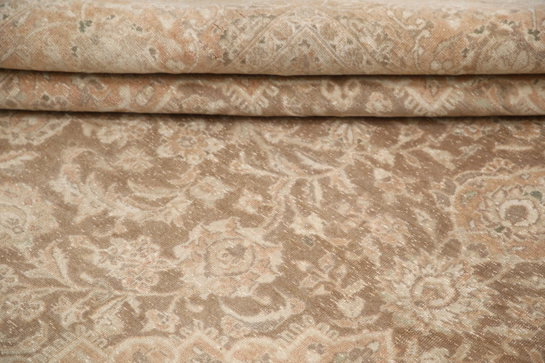 Hand Knotted Vintage Persian Kashan Wool Rug 9' 5" x 13' 3" - No. AT15332