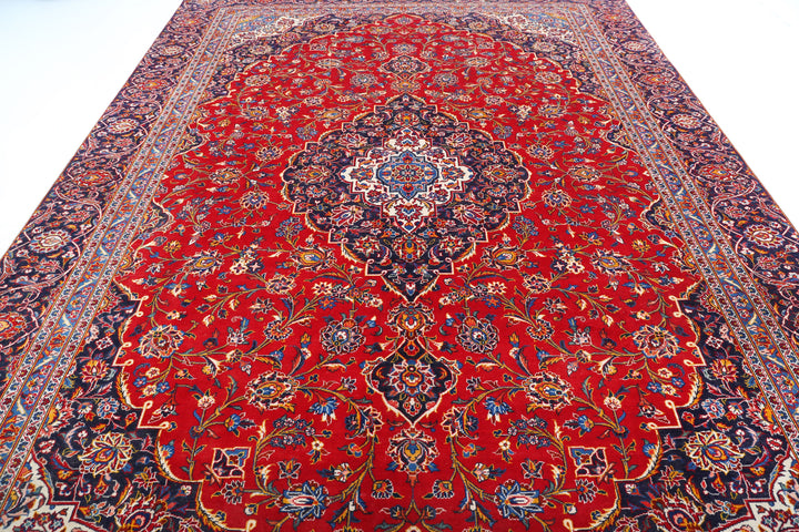Kashan 9’ 1″ x 12’ 9″ - No. AV71324 - ALRUG Rug Store
