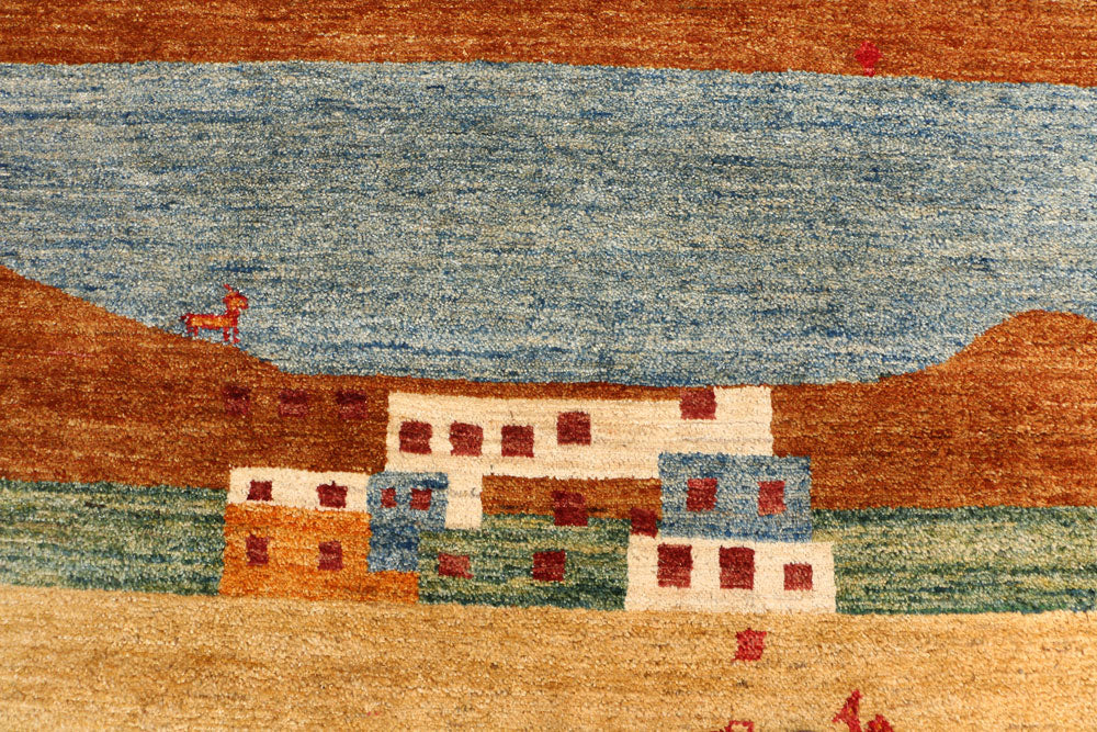 Multi Colored Gabbeh 5' 6 x 8' 1 - No. 50764 - ALRUG Rug Store