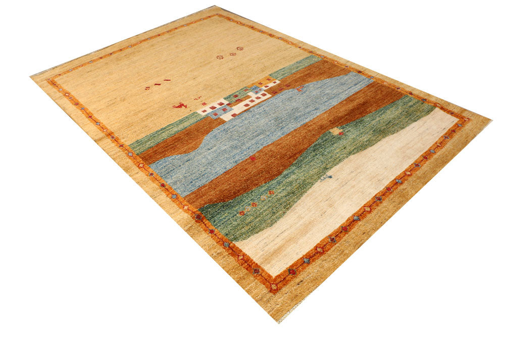 Multi Colored Gabbeh 5' 6 x 8' 1 - No. 50764 - ALRUG Rug Store