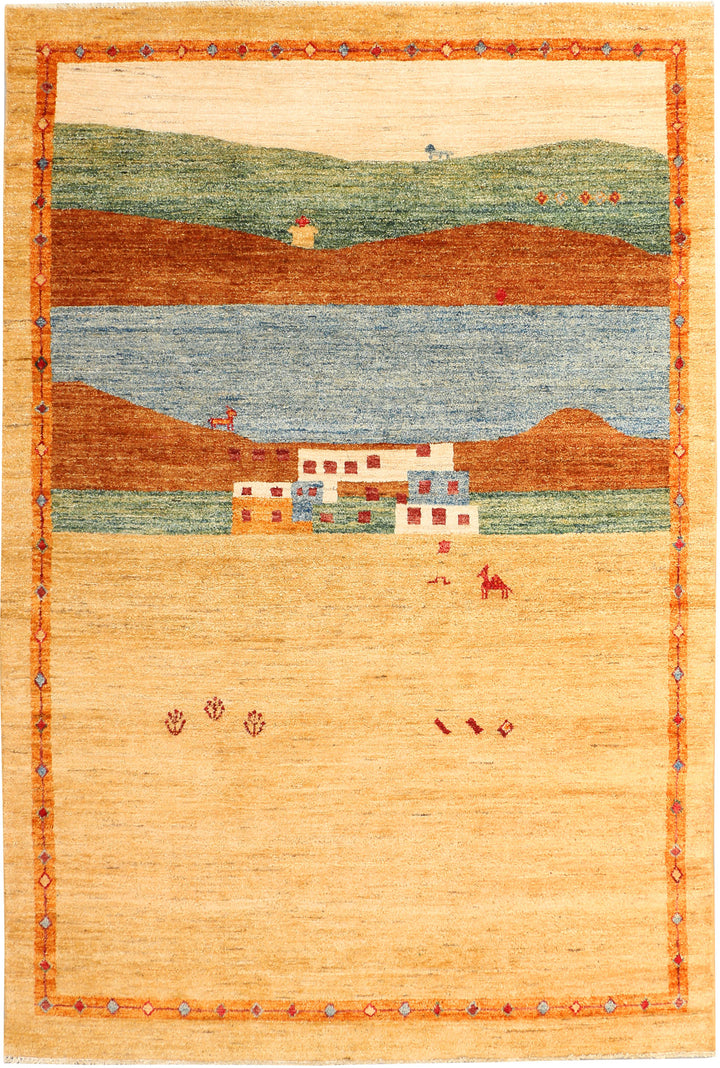 Multi Colored Gabbeh 5' 6 x 8' 1 - No. 50764 - ALRUG Rug Store