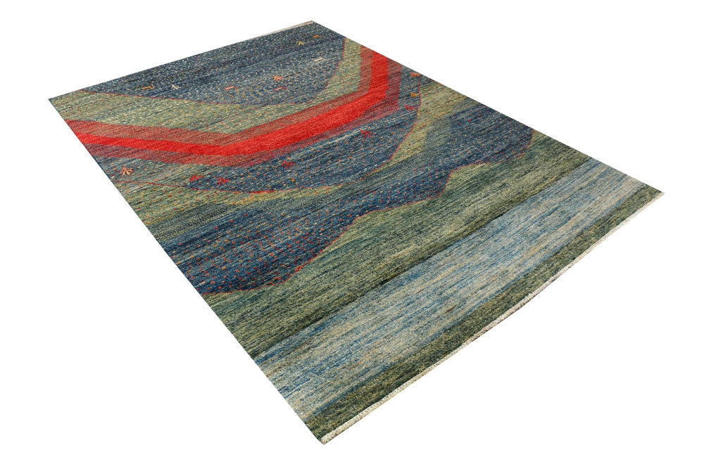 Multi Colored Gabbeh 5' 8 x 8' - No. 50765 - ALRUG Rug Store