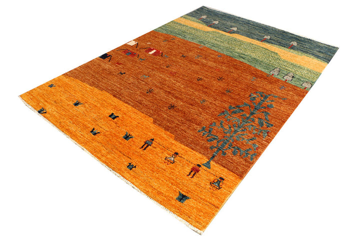 Multi Colored Gabbeh 5' 7 x 8' 1 - No. 50766 - ALRUG Rug Store