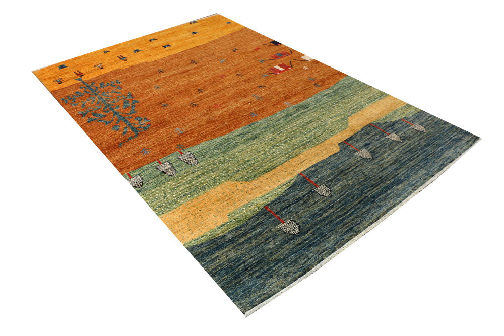 Multi Colored Gabbeh 5' 7 x 8' 1 - No. 50766 - ALRUG Rug Store