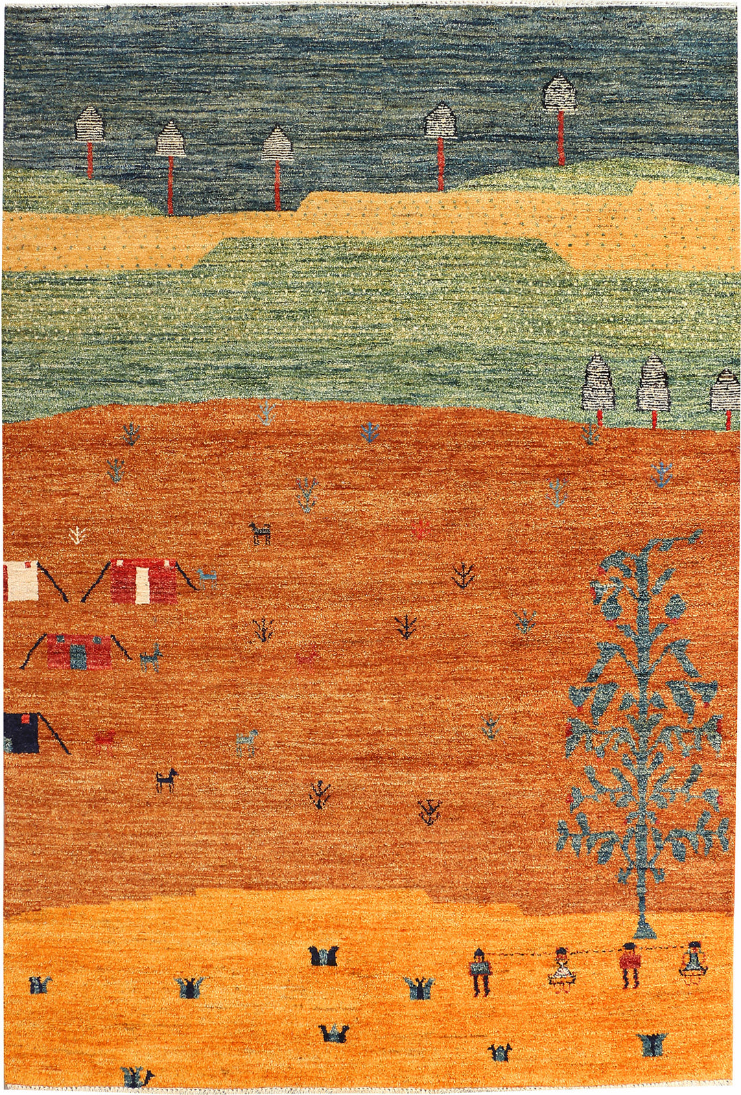 Multi Colored Gabbeh 5' 7 x 8' 1 - No. 50766 - ALRUG Rug Store