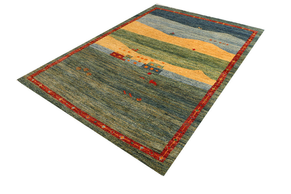 Multi Colored Gabbeh 5' 9 x 8' - No. 50767 - ALRUG Rug Store
