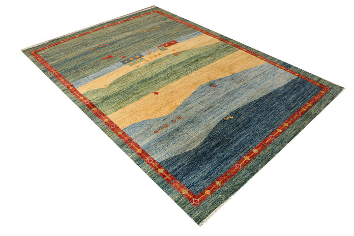 Multi Colored Gabbeh 5' 9 x 8' - No. 50767 - ALRUG Rug Store