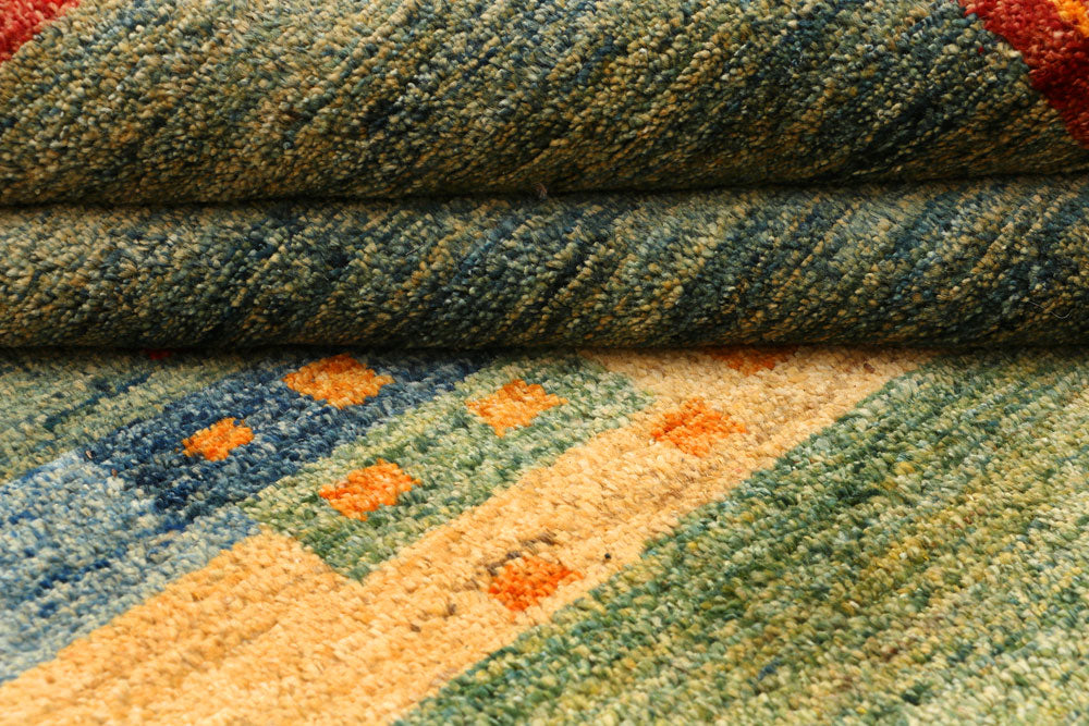 Multi Colored Gabbeh 5' 9 x 8' - No. 50767 - ALRUG Rug Store