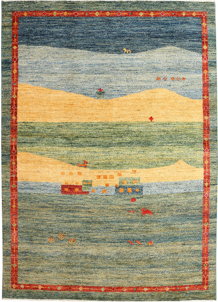 Multi Colored Gabbeh 5' 9 x 8' - No. 50767 - ALRUG Rug Store