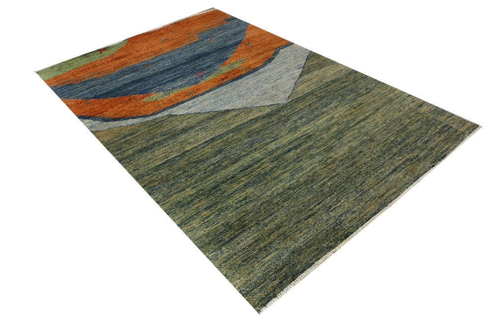 Multi Colored Gabbeh 5' 7 x 8' - No. 50768 - ALRUG Rug Store