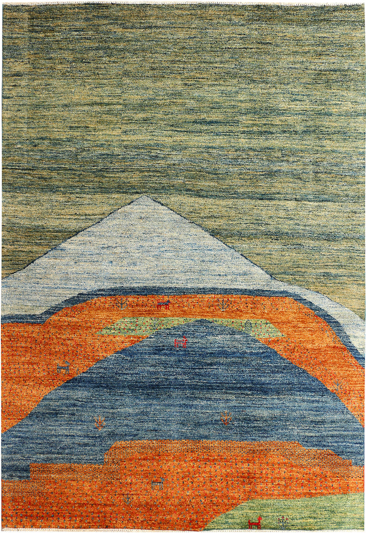 Multi Colored Gabbeh 5' 7 x 8' - No. 50768 - ALRUG Rug Store