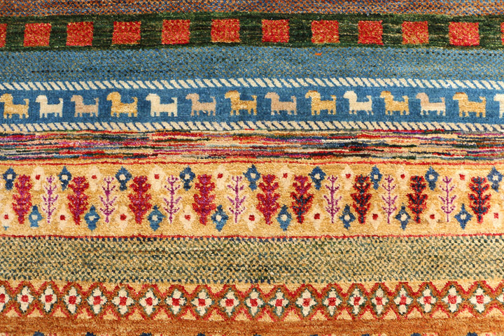 Multi Colored Gabbeh 6' 8 x 10' - No. 50771 - ALRUG Rug Store