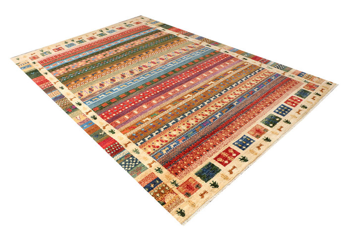 Multi Colored Gabbeh 6' 8 x 10' - No. 50771 - ALRUG Rug Store