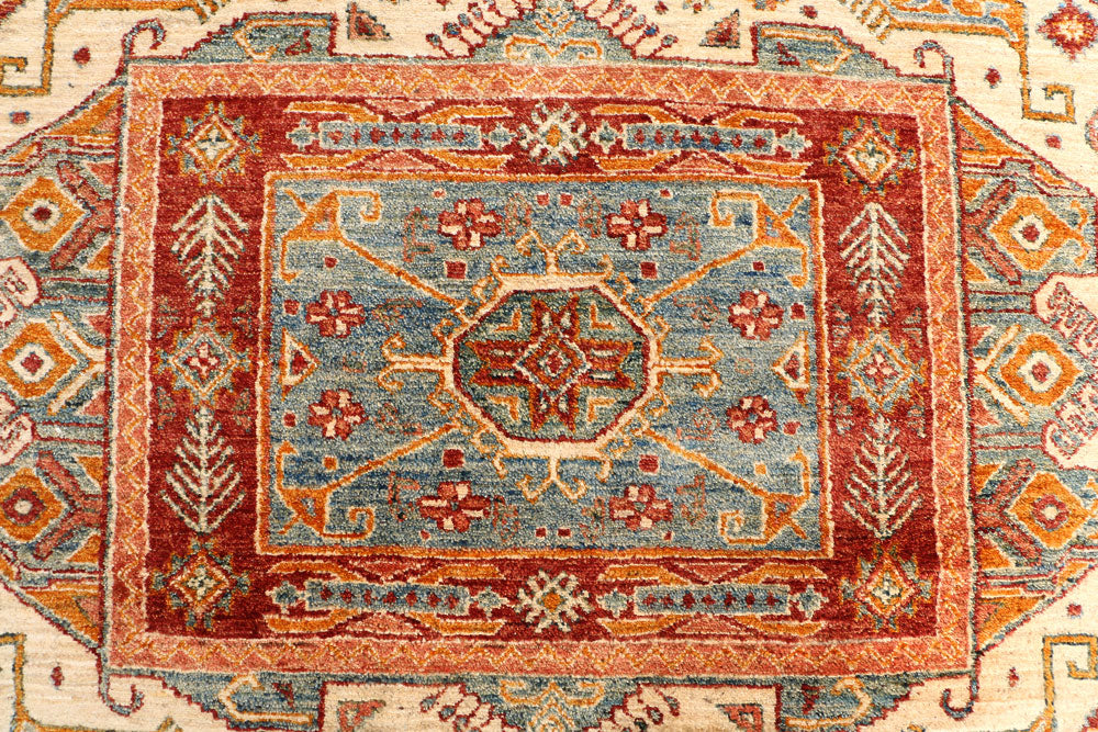 Navajo White Kazak 9' 2 x 12' 3 - No. 50772 - ALRUG Rug Store