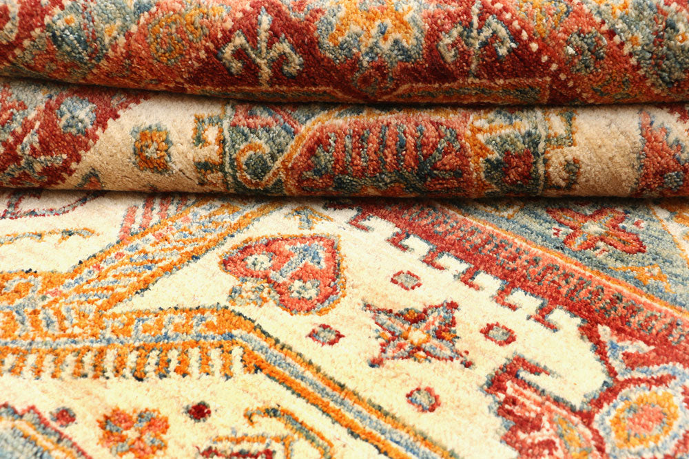 Navajo White Kazak 9' 2 x 12' 3 - No. 50772 - ALRUG Rug Store