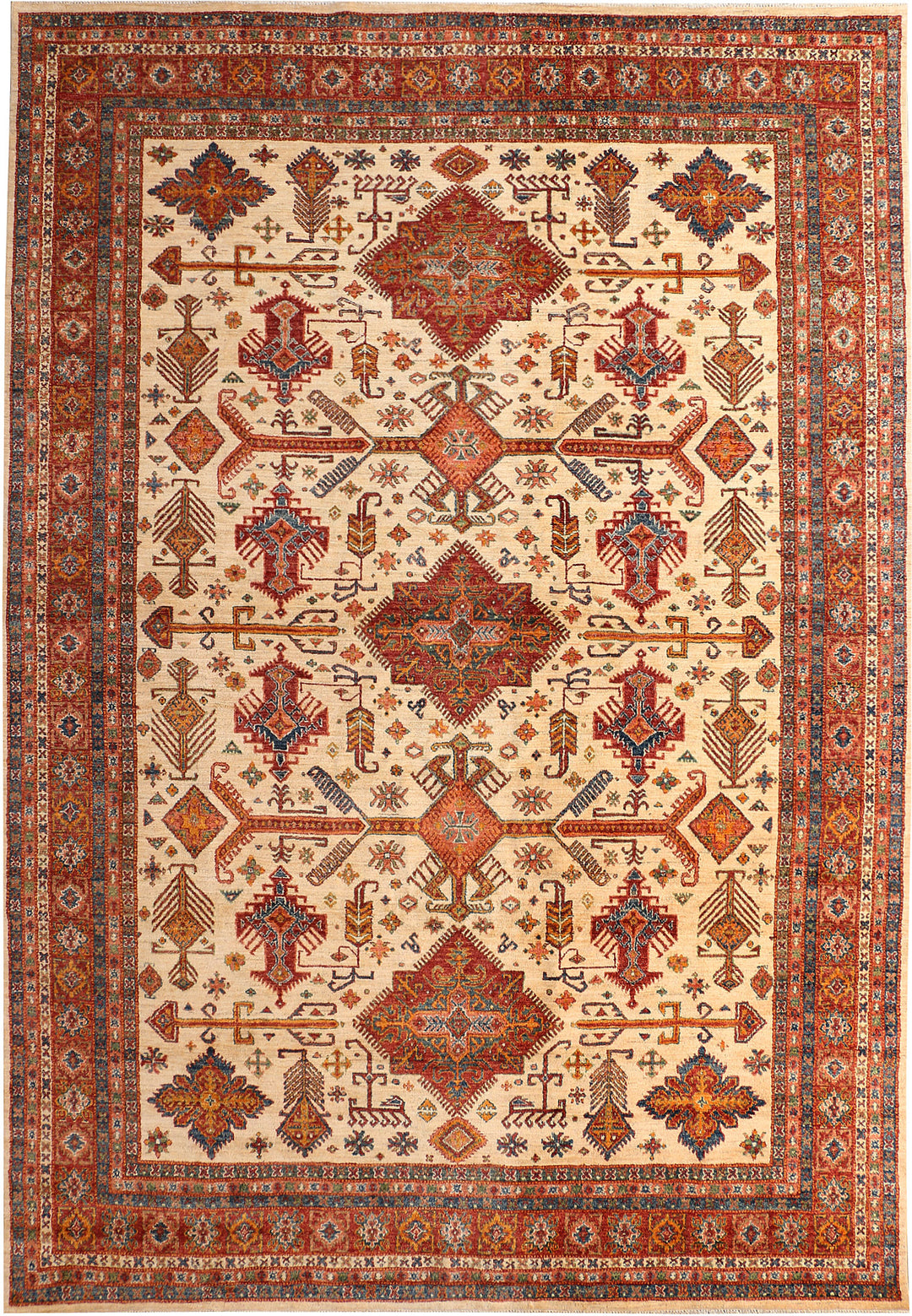 Blanched Almond Kazak 10' x 14' 7 - No. 50777 - ALRUG Rug Store