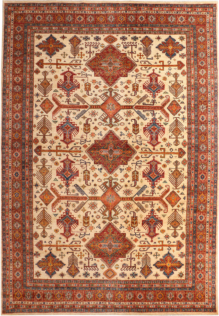 Blanched Almond Kazak 10' x 14' 7 - No. 50777 - ALRUG Rug Store