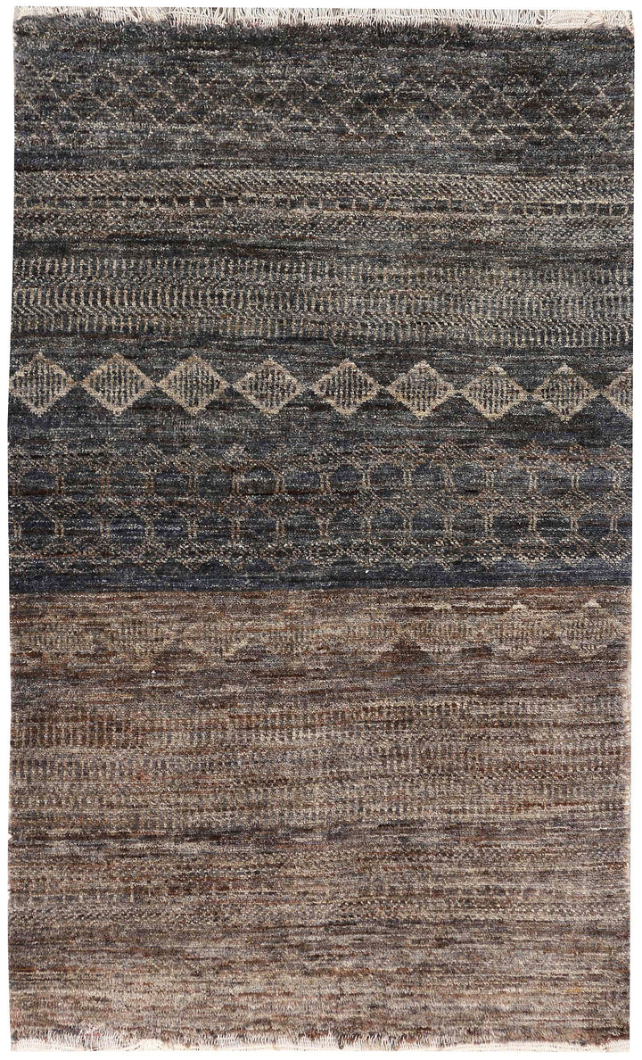 Dim Grey Gabbeh 3'  2" x 4'  11" - No. QA71149