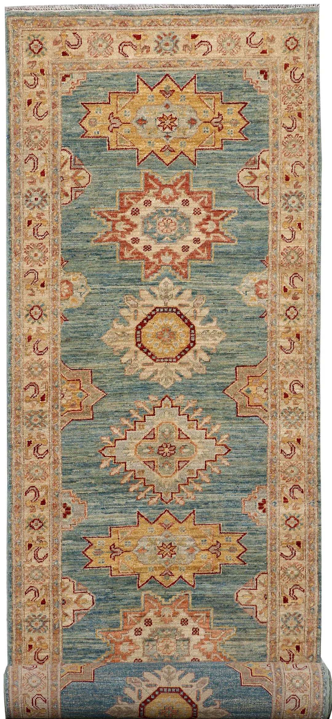 Cadet Blue Oushak 2' 8 x 12' 3 - No. 51893 - ALRUG Rug Store