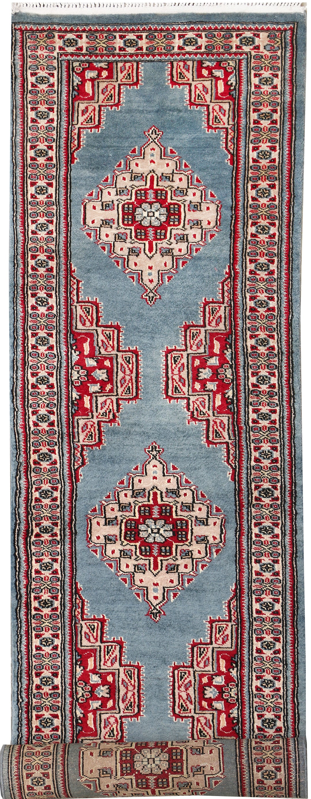Light Slate Grey Caucasian 2' 1 x 9' 11 - No. 52279 - ALRUG Rug Store