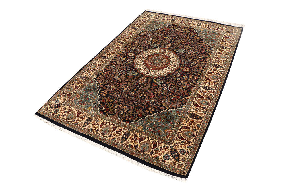 Black Tree of Life 4' 1 x 6' 4 - No. 52334 - ALRUG Rug Store