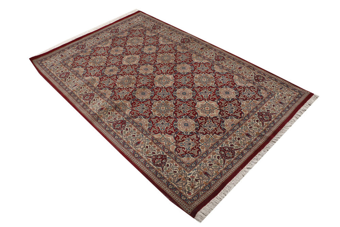 Maroon Mahal 4'  1" x 6'  2" - No. QA38998