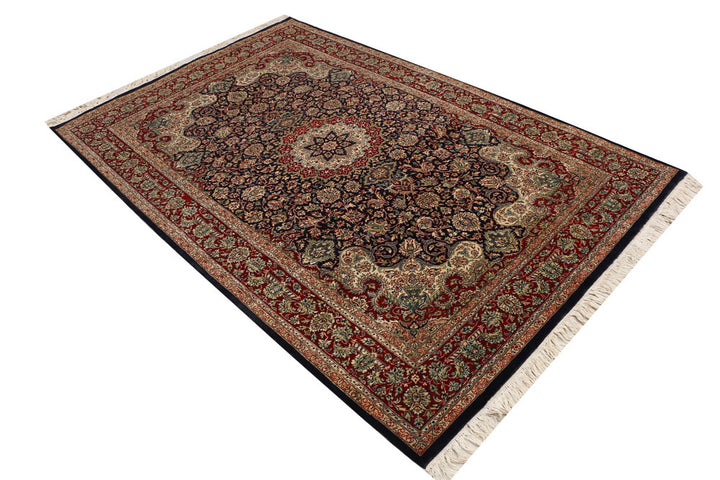 Black Ardibil 4' 7 x 7' - No. 52341 - ALRUG Rug Store