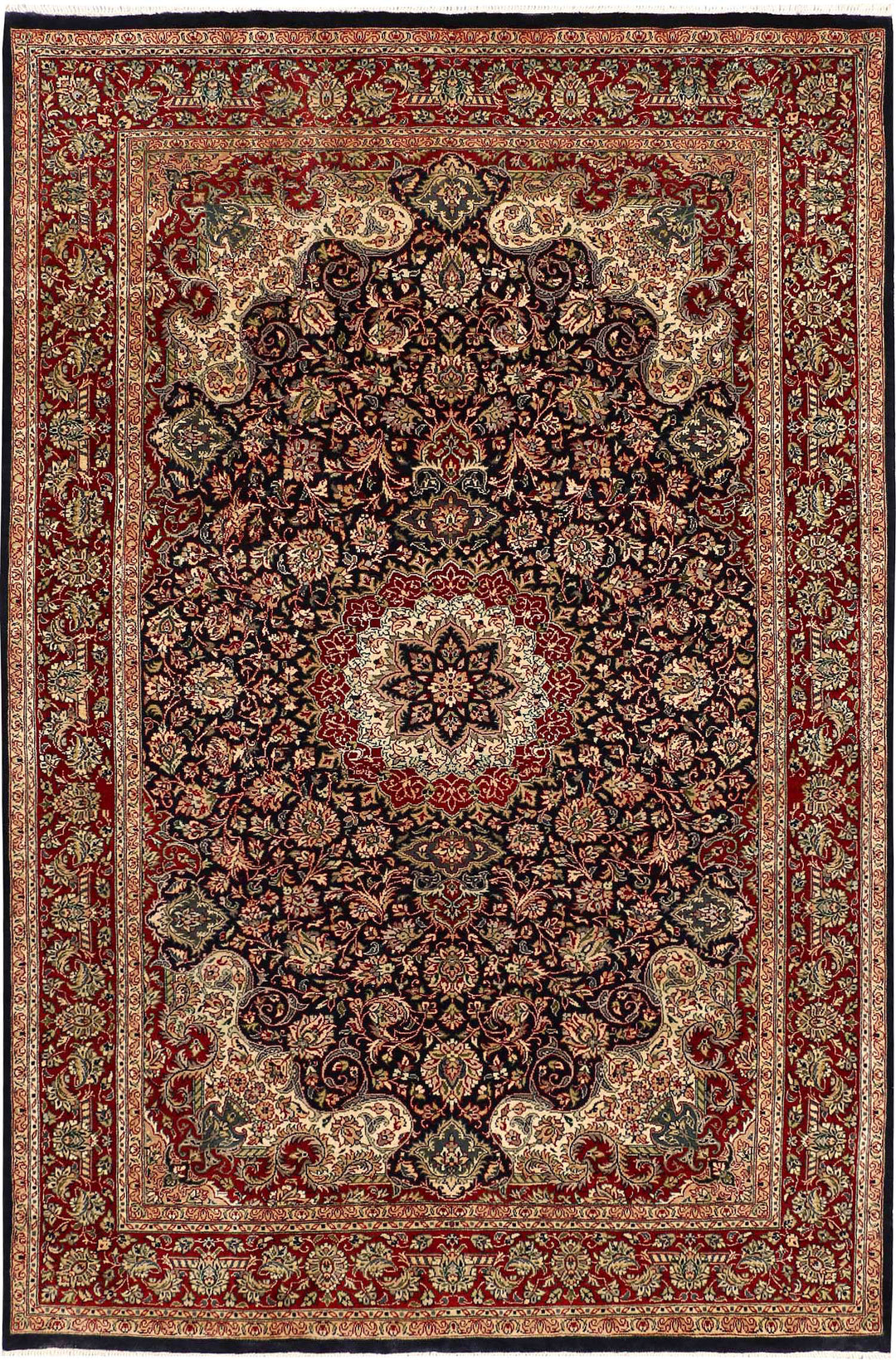 Black Ardibil 4' 7 x 7' - No. 52341 - ALRUG Rug Store