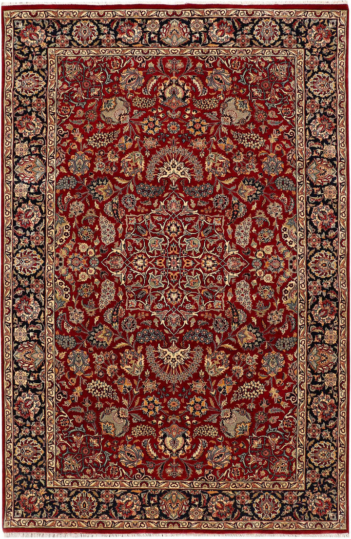 Firebrick Isfahan 4' 6 x 6' 11 - No. 52342 - ALRUG Rug Store