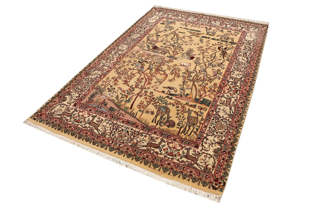 Navajo White Pictorial 4' 7 x 6' 11 - No. 52343 - ALRUG Rug Store