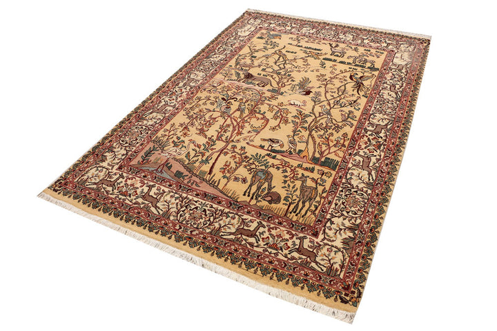 Navajo White Pictorial 4' 7 x 6' 11 - No. 52343 - ALRUG Rug Store