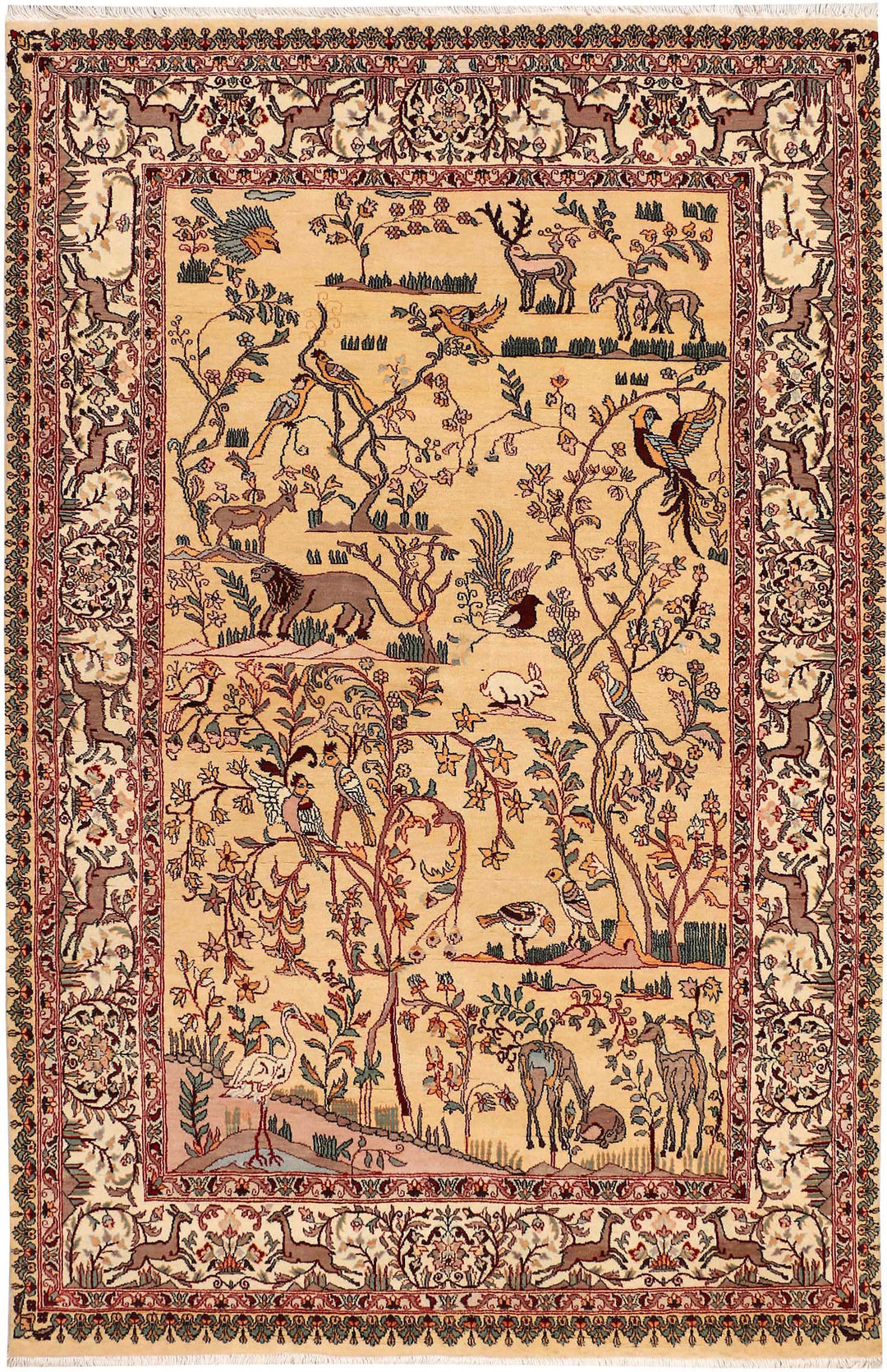 Navajo White Pictorial 4' 7 x 6' 11 - No. 52343 - ALRUG Rug Store