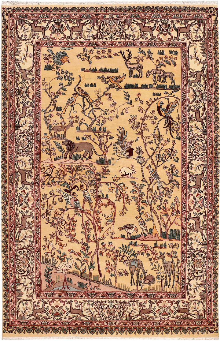 Navajo White Pictorial 4' 7 x 6' 11 - No. 52343 - ALRUG Rug Store