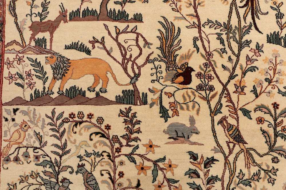 Blanched Almond Pictorial 4' 6 x 7' 3 - No. 52345 - ALRUG Rug Store