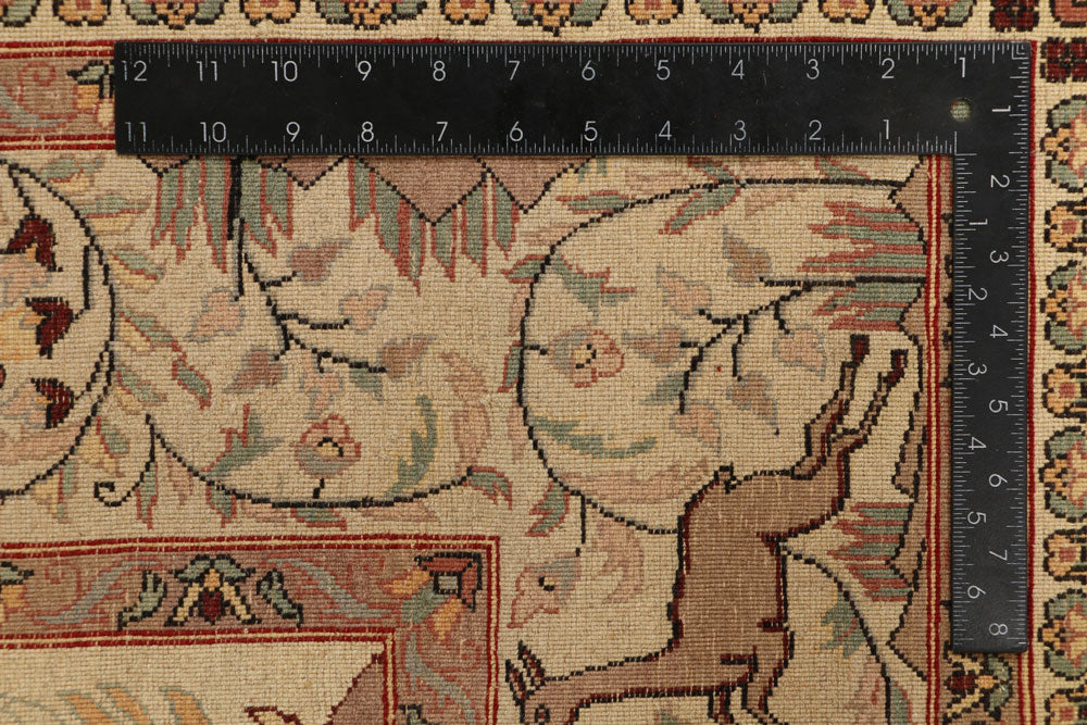 Blanched Almond Pictorial 4' 6 x 7' 3 - No. 52345 - ALRUG Rug Store