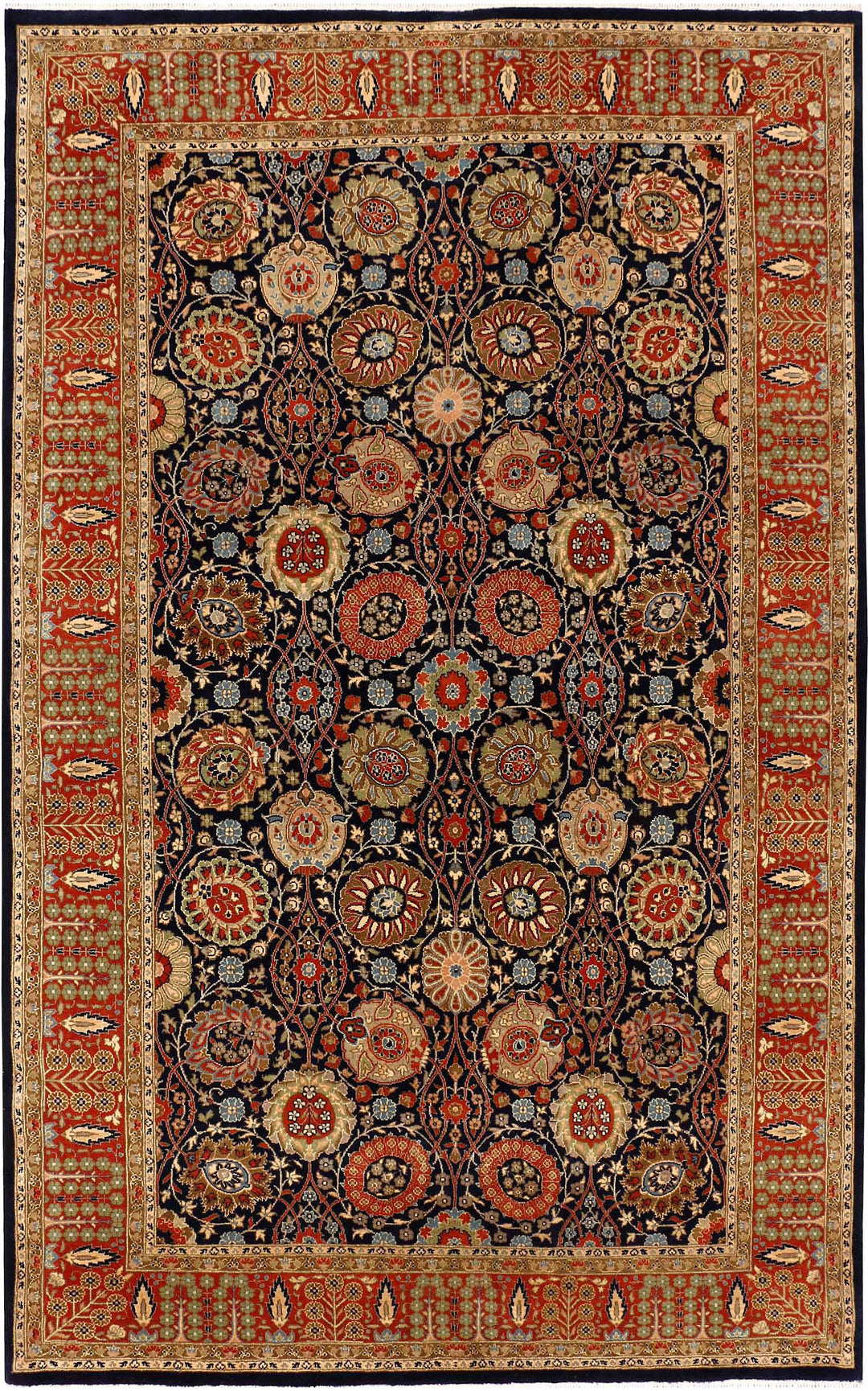 Black Sultanabad 4' 7 x 7' 4 - No. 52348 - ALRUG Rug Store
