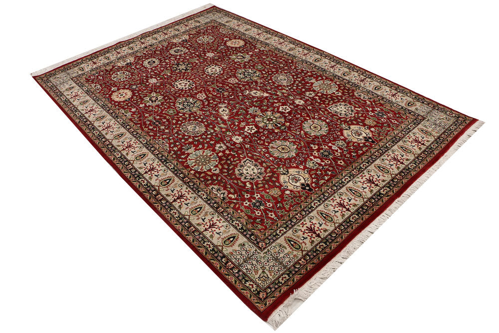Maroon Mahal 5' 1 x 7' 3 - No. 52376 - ALRUG Rug Store