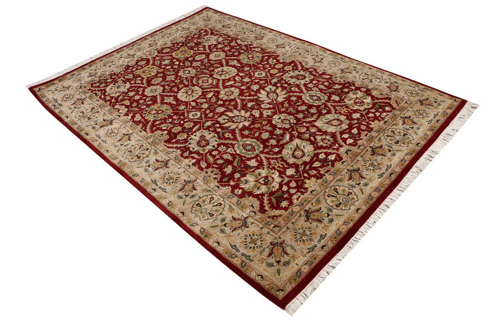 Maroon Mahal 5' 2 x 7' 1 - No. 52377 - ALRUG Rug Store